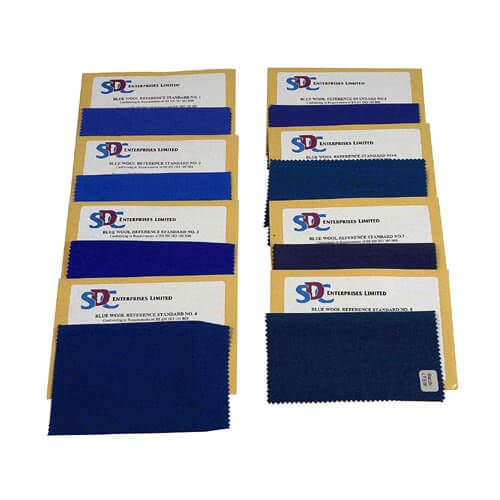 SDC Blue Wool Standards 1 to 8 each Pattern 15x25cm