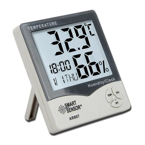 Smart Sensor AR807 Temperature Humidity Clock Meter – Precision Digital Hygrometer for Laboratory & Industrial Use