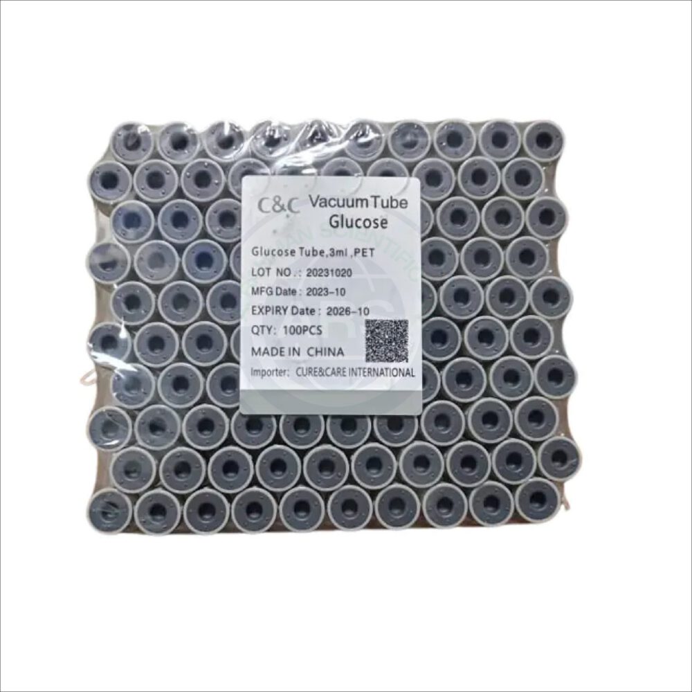 Glucose Blood Collection Vacuum Tube 3ml 100 Pcs