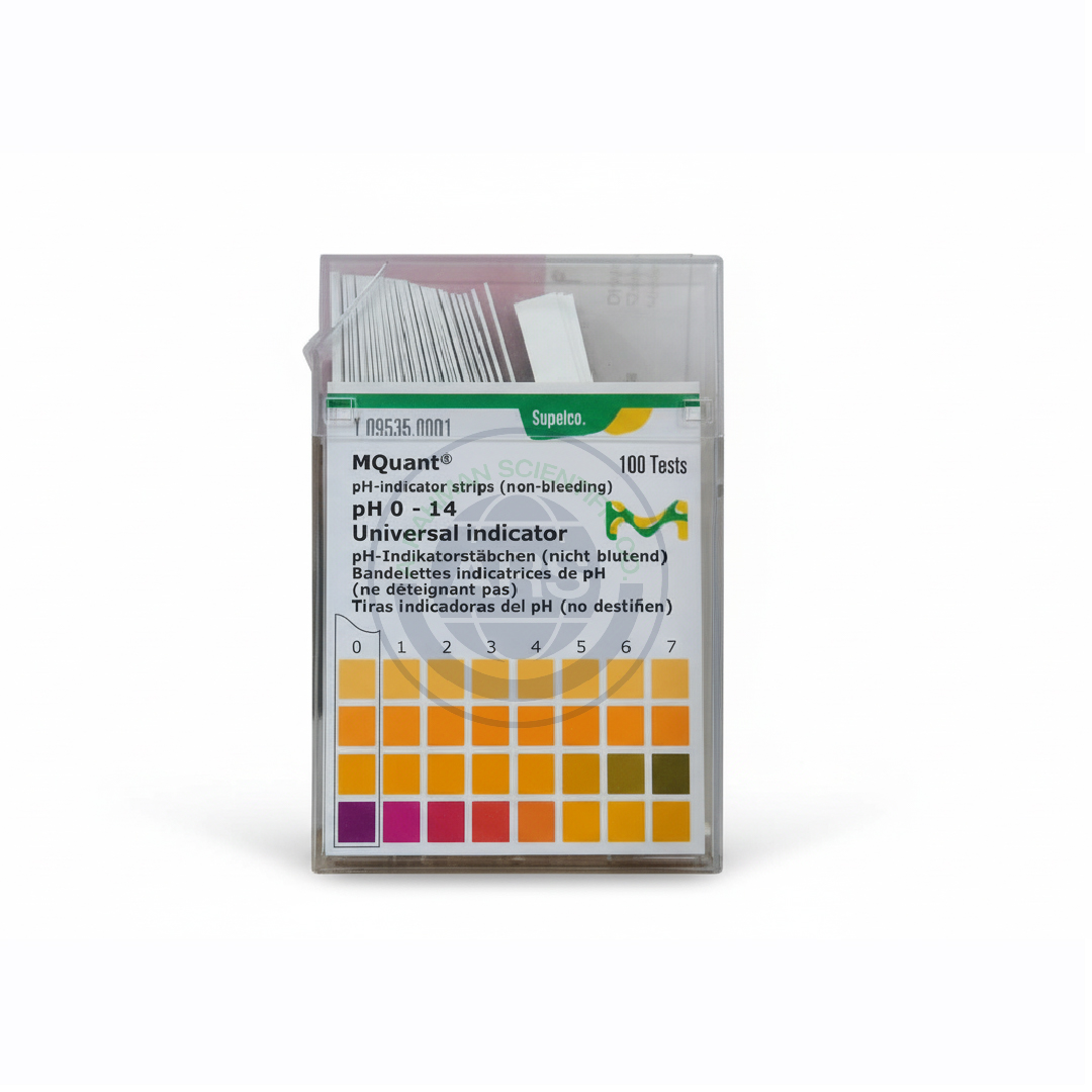 Original Merck Germany pH Paper Strips 0-14 Range - 100 Sticks Box